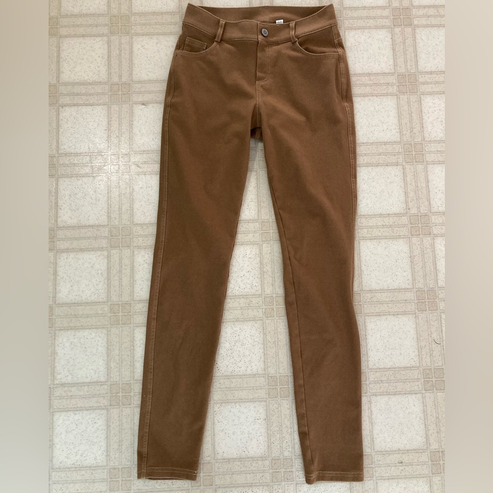 Yelete Stretch Jegging Women’s Pants Tan Khaki M Medium - Picture 2 of 4